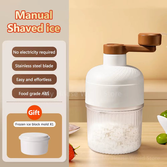 Máquina De Hielo Raspado, Mini Trituradora De Hielo Manual, Máquina Para Batidos De Hielo Afeitado, Máquina De Granizo Pequeña Portátil Para El Hogar, Herramienta De Cocina