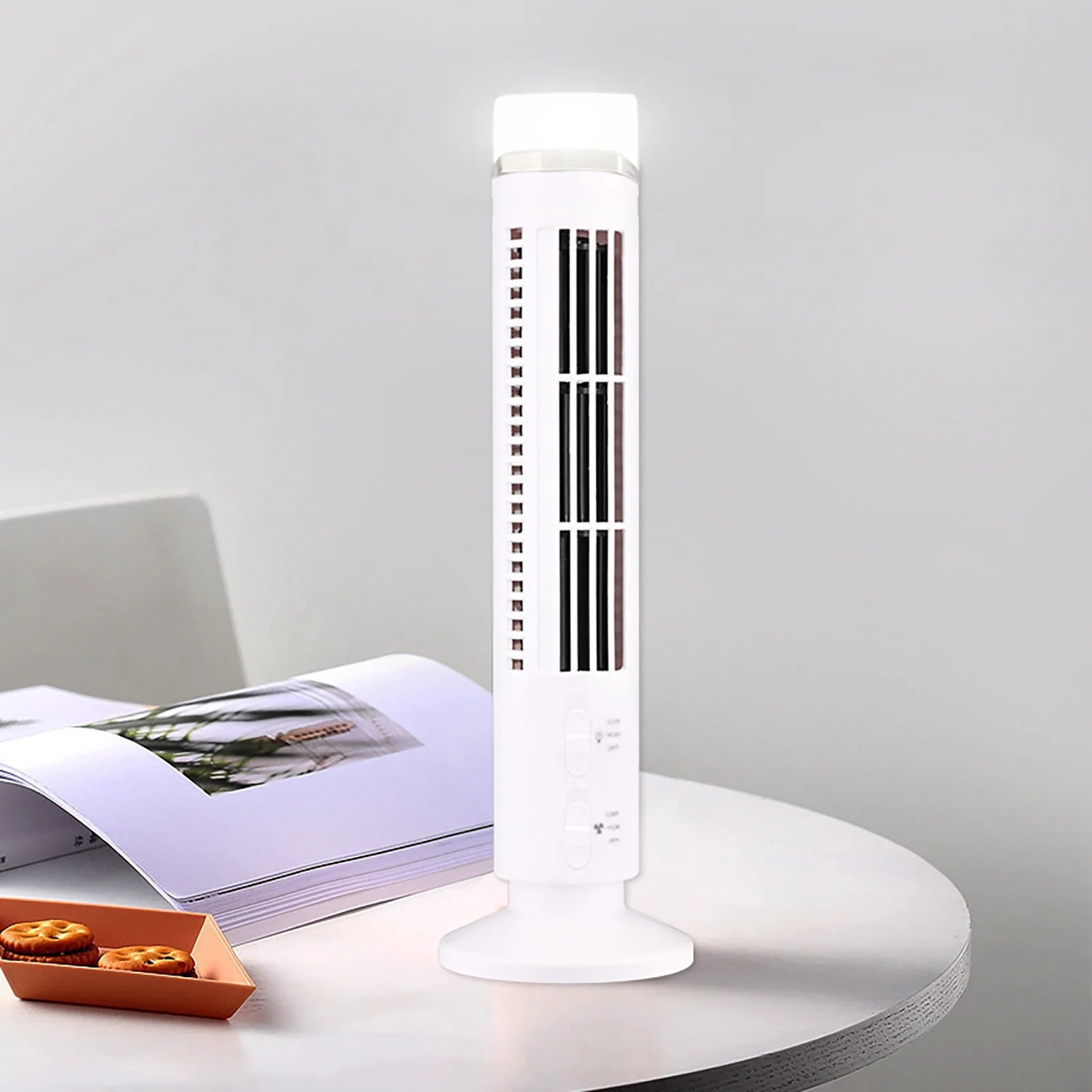 Tower Fan Led Bladeless Fan Tower Electric Fan Mini Vertical Conditioner Tower Fans on Desktop Tower Fans for Office Quiet