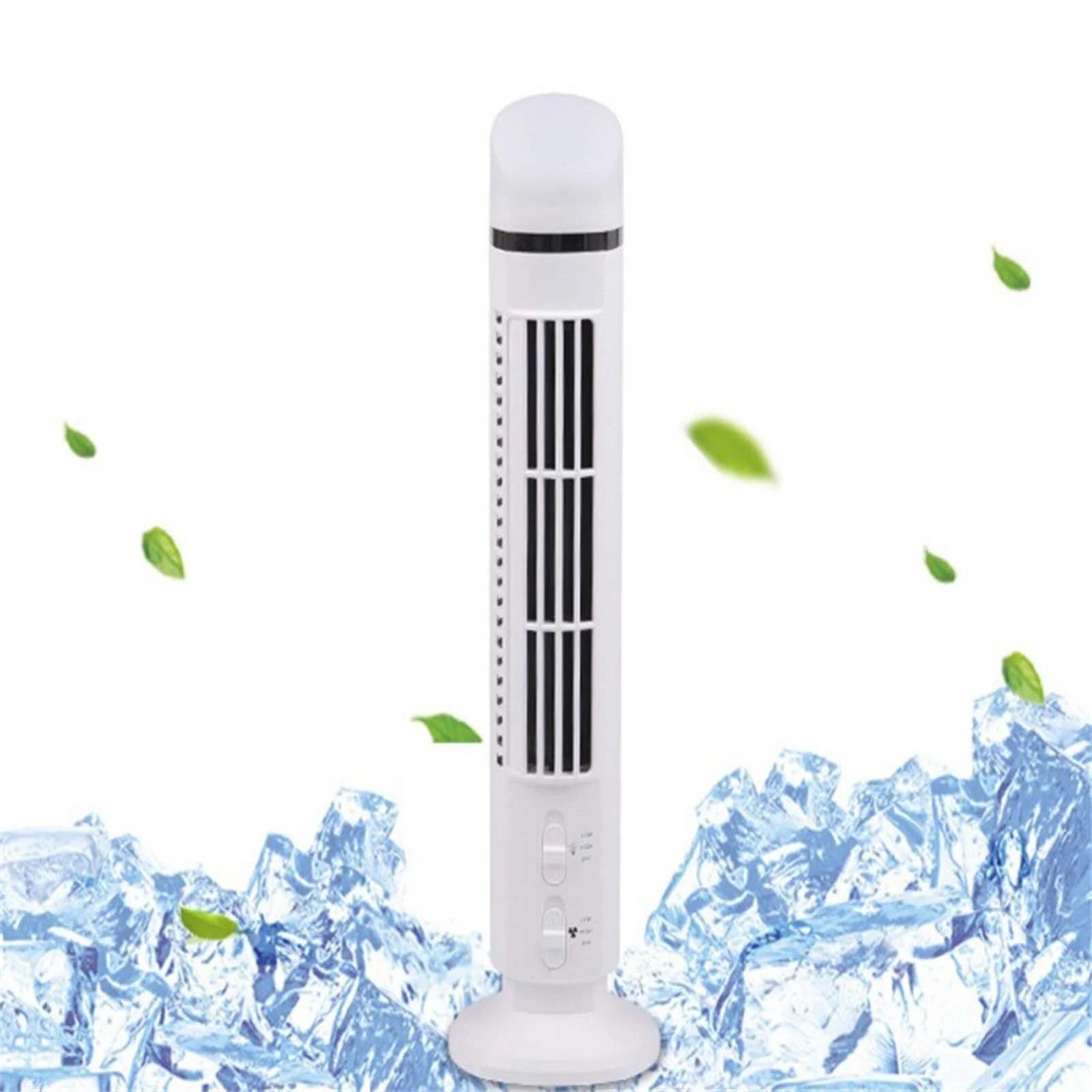 Tower Fan Led Bladeless Fan Tower Electric Fan Mini Vertical Conditioner Tower Fans on Desktop Tower Fans for Office Quiet
