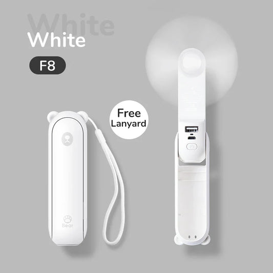 JISULIFE 3 in 1 Pocket Mini Handheld Fan,Usb 4500Mah Rechargeable Portable Fan with Power Bank&Flashlight,Travel,Camping,Outdoor