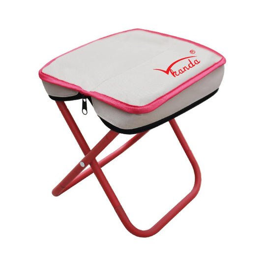 Taburete Plegable Para Acampar Con Bolsa, Silla De Almacenamiento Portátil De Metal, Reposapiés Compacto Para Campamento, Muebles De Viaje Para Senderismo Al Aire Libre