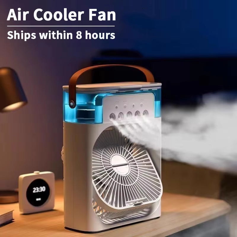 Ventilador Nuevo 3 En 1, Aire Acondicionado, Refrigerador De Aire Pequeño Para El Hogar, Luz LED Nocturna, Humidificador Portátil, Ventilador De Ajuste De Aire, Ventilador Para Oficina Y Hogar